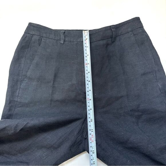 MaxMara Weekend Khat Linen Cropped Pants in Black Sz 6 - Picture 12 of 14